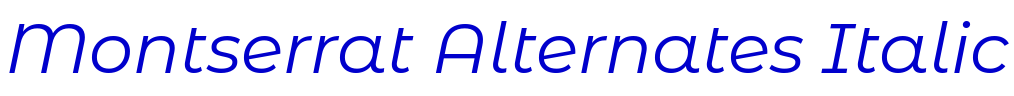 Montserrat Alternates Italic लिपि
